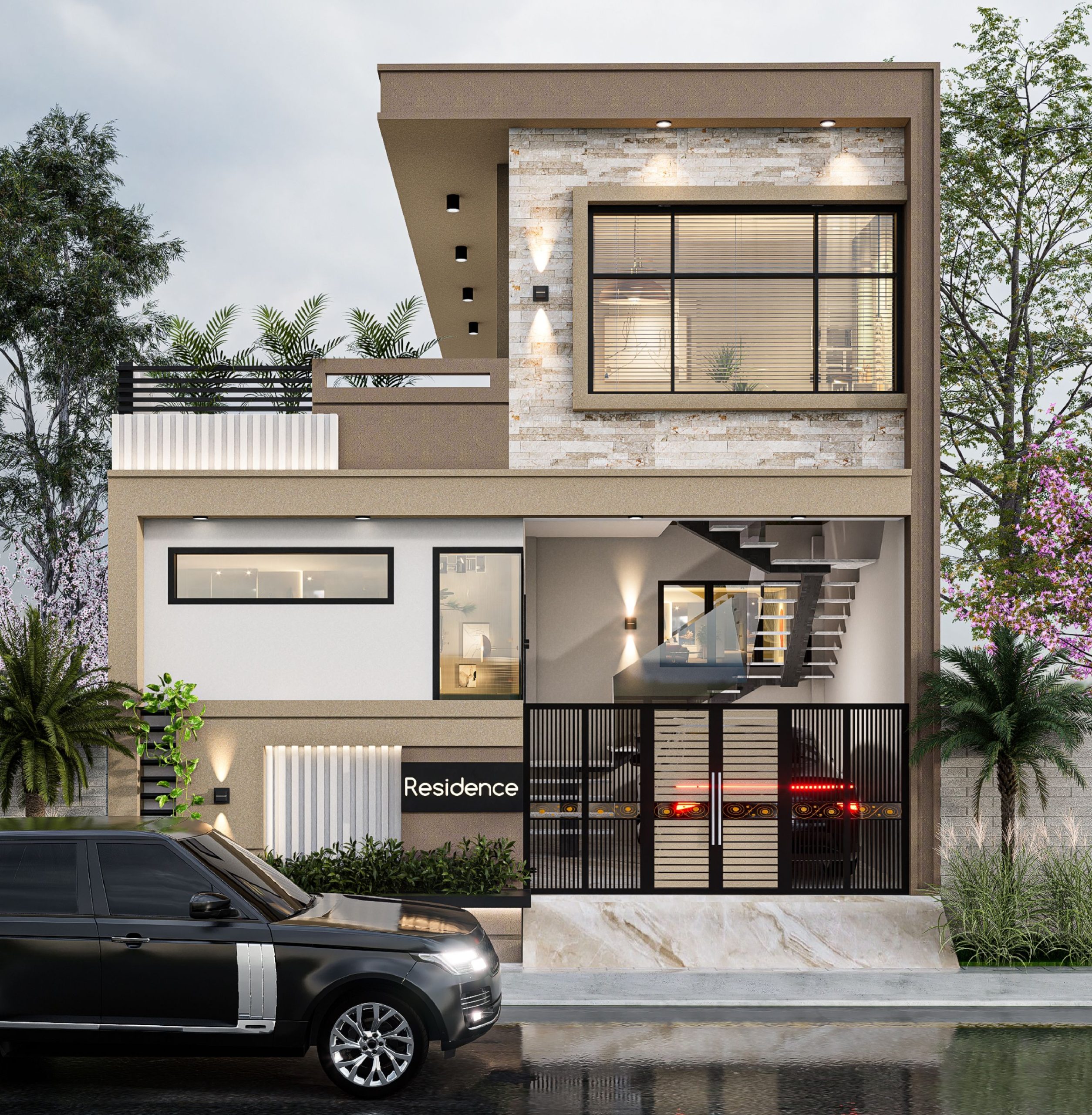 U shaped Modular Kitchen