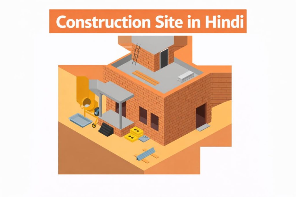 Construction Site in Hindi