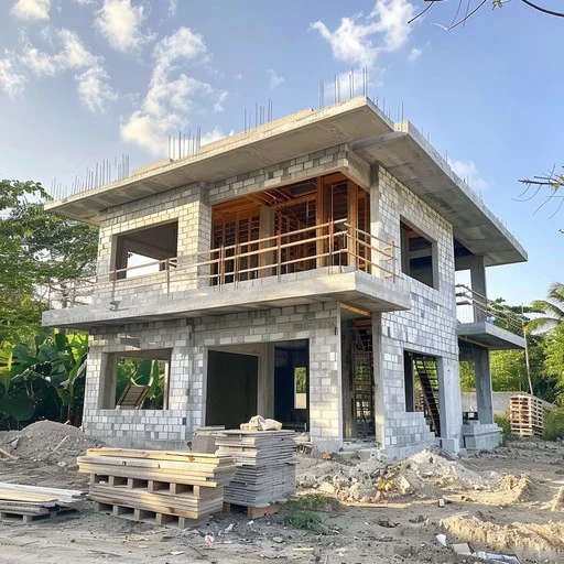 House construction घर का निर्माण