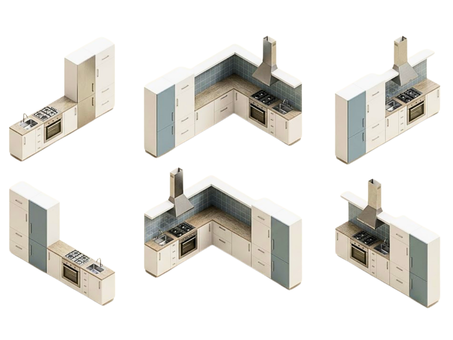 Modular Kitchen 3 3D Design