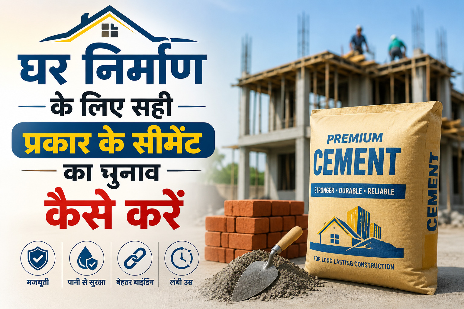घर निर्माण के लिए सही प्रकार के सीमेंट का चुनाव कैसे करें